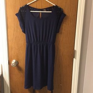 Navy blue short sleeved dress